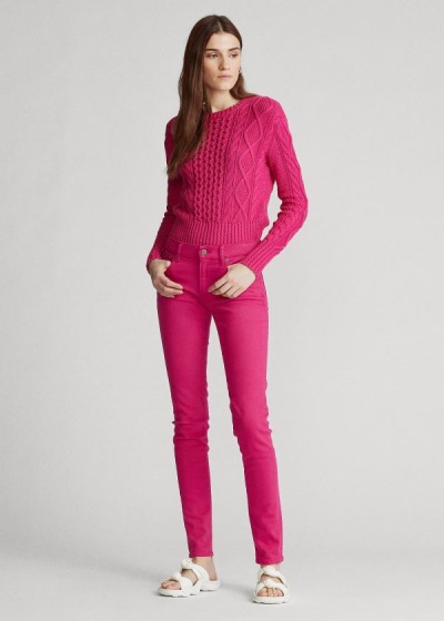 Calças De Ganga Polo Ralph Lauren Tompkins Stretch Skinny Mulher 97345-OYMW